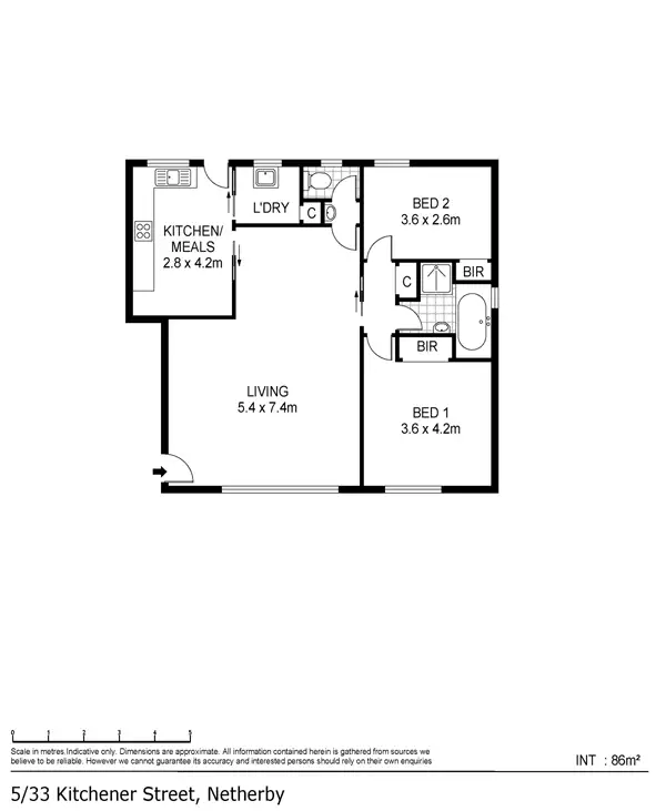 Floorplan of Homely unit listing, 5/33 Kitchener Street, Netherby SA 5062