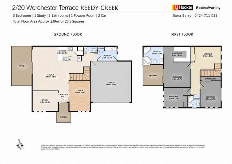 Floorplan of Homely semi-detached listing, 2/20 Worchester Terrace, Reedy Creek QLD 4227