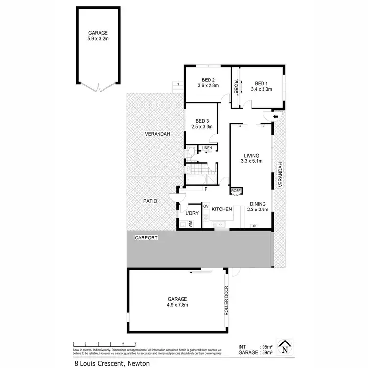 Floorplan of Homely house listing, 8 Louis Crescent, Newton SA 5074