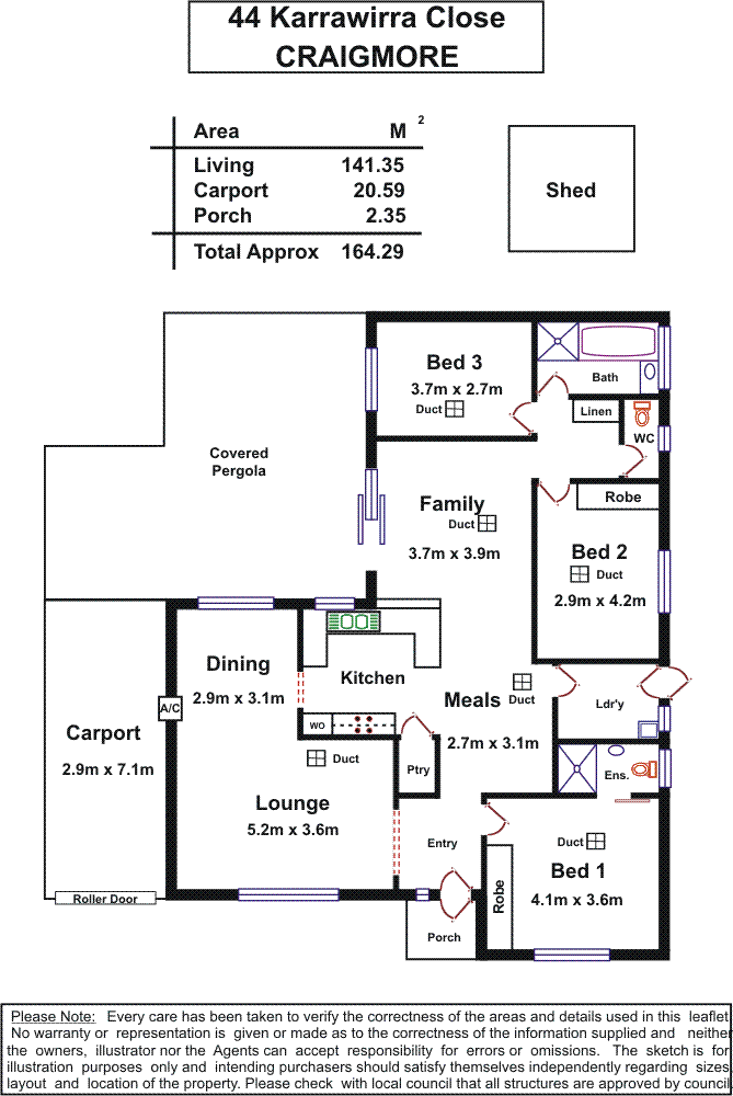 Floorplan of Homely house listing, 44 Karrawirra Close, Craigmore SA 5114