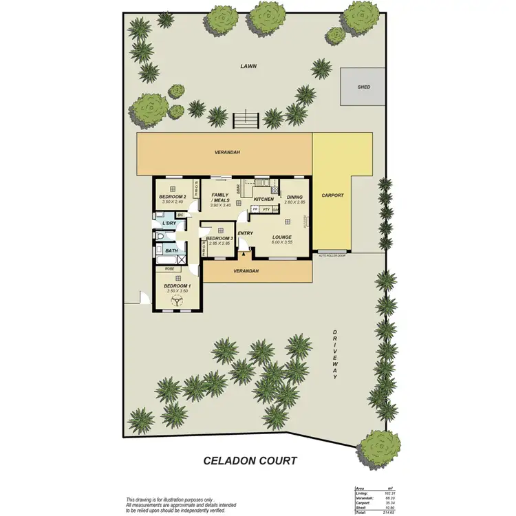 Floorplan of Homely house listing, 18 Celadon Court, Wynn Vale SA 5127