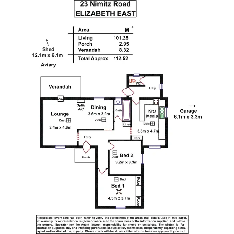 Floorplan of Homely house listing, 23 Nimitz Road, Elizabeth East SA 5112