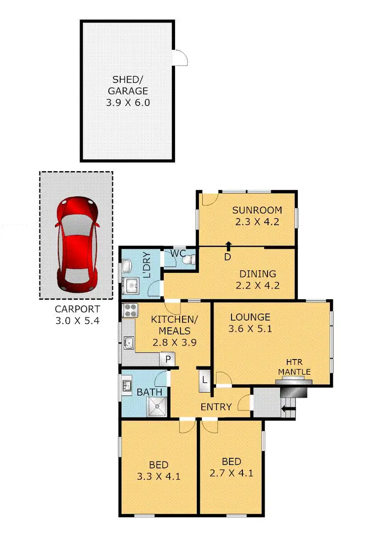 Floorplan of Homely house listing, 51 Forster Street, Norlane VIC 3214