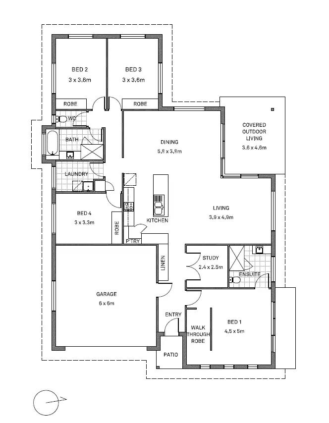 Floorplan of Homely house listing, 8 Morton Way, Lennox Head NSW 2478