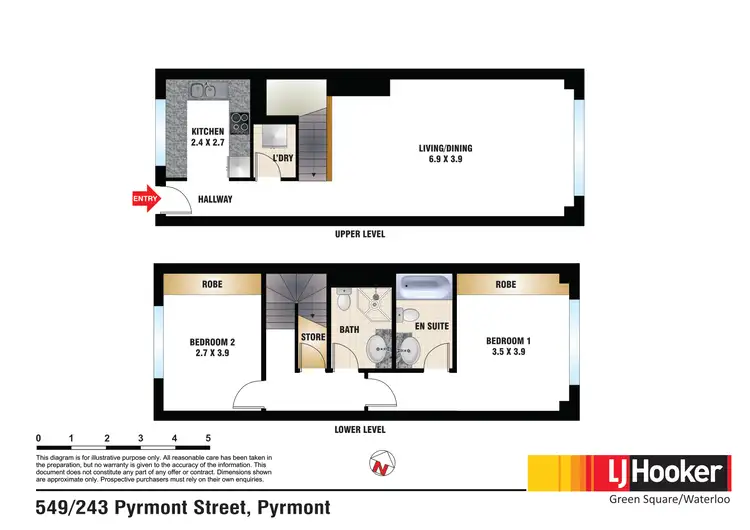 Floorplan of Homely apartment listing, 549/243 Pyrmont Street, Pyrmont NSW 2009