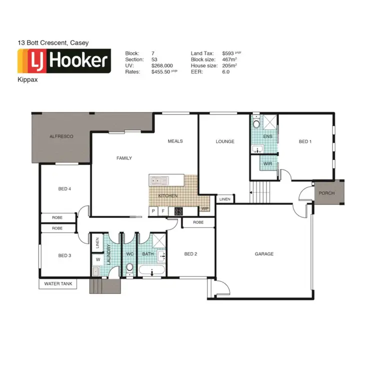 Floorplan of Homely house listing, 13 Bott Crescent, Casey ACT 2913