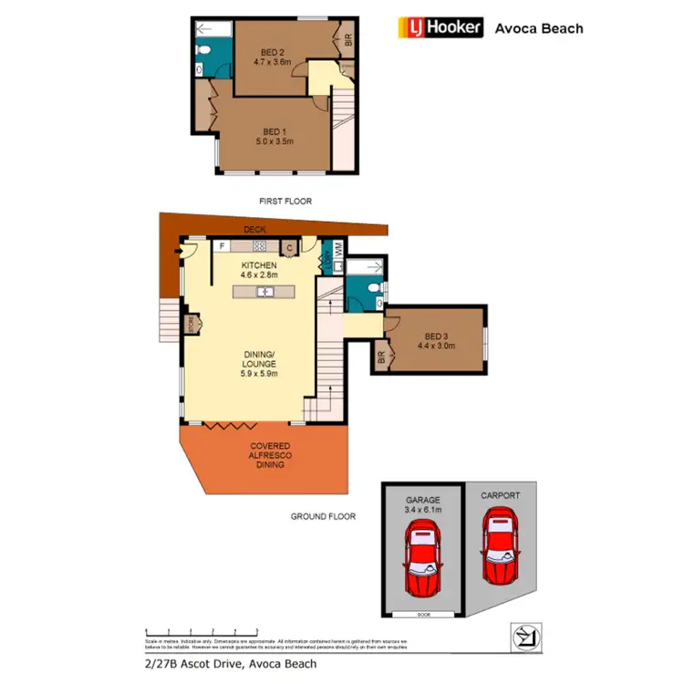 Floorplan of Homely townhouse listing, 2/27b Ascot Avenue, Avoca Beach NSW 2251