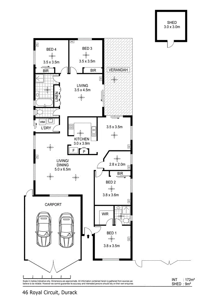 Floorplan of Homely house listing, 46 Royal Circuit, Durack NT 830