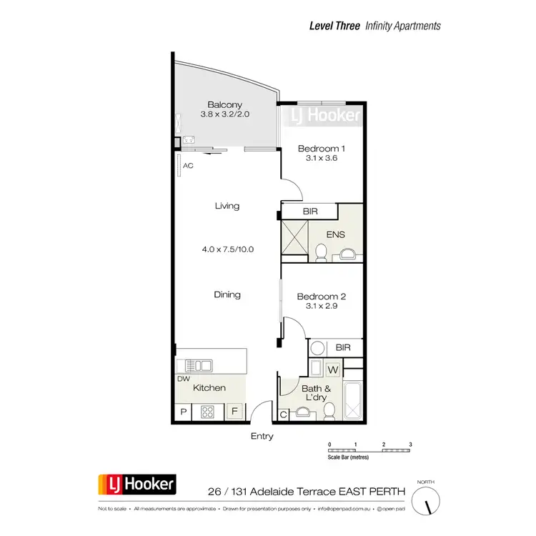 Floorplan of Homely apartment listing, 26/131 Adelaide Terrace, East Perth WA 6004