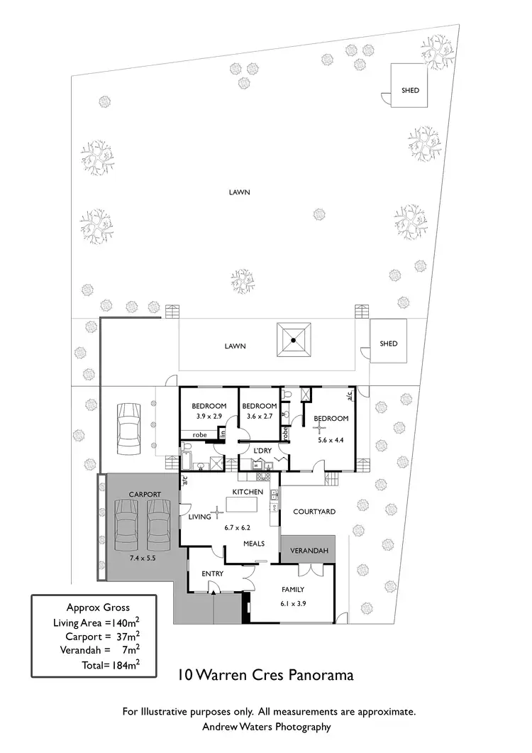 Floorplan of Homely house listing, 10 Warren Crescent, Panorama SA 5041