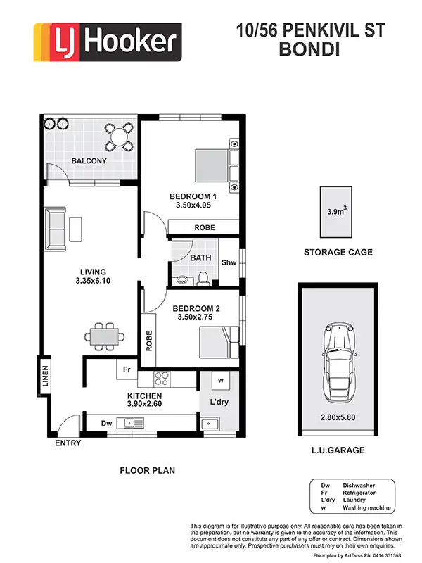 Floorplan of Homely unit listing, 10/56 Penkivil Street, Bondi NSW 2026