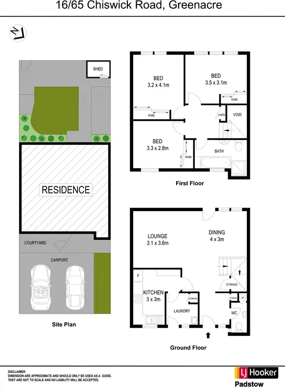 Floorplan of Homely townhouse listing, 16/65 Chiswick Road, Greenacre NSW 2190