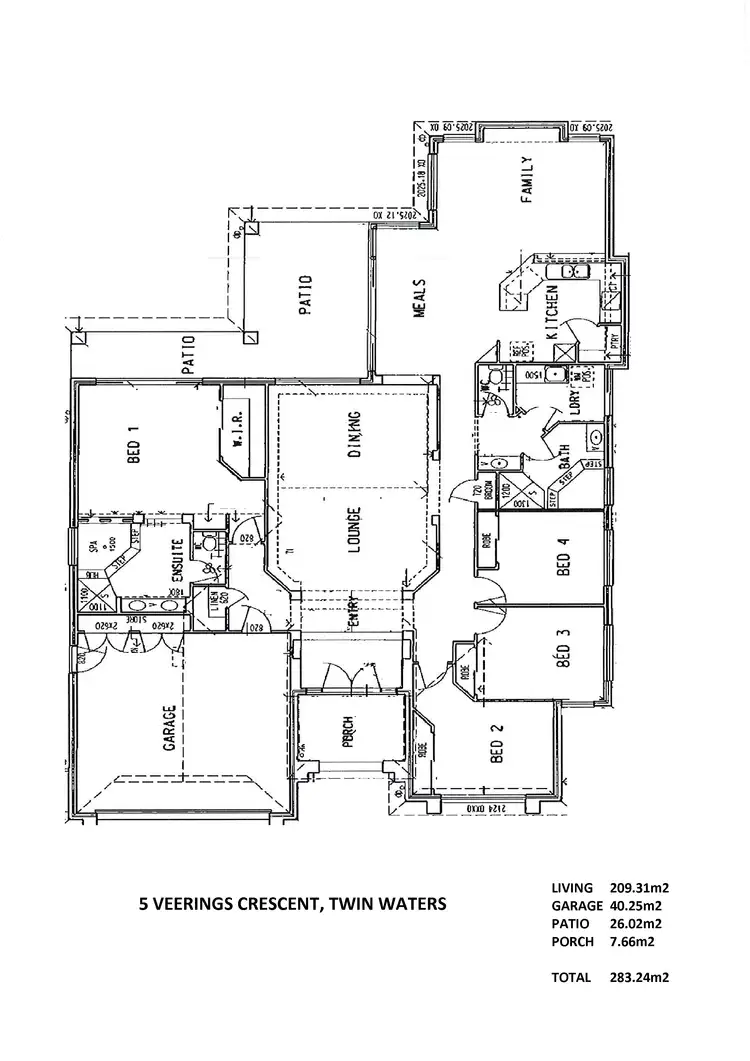 Floorplan of Homely house listing, 5 Veerings Crescent, Twin Waters QLD 4564