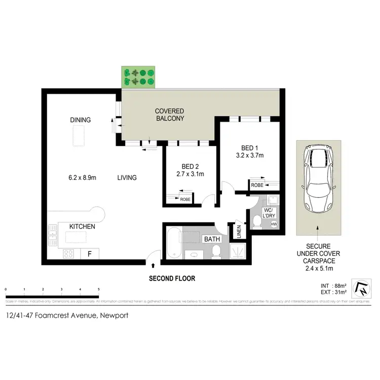 Floorplan of Homely apartment listing, 12/41-47 Foamcrest Avenue, Newport NSW 2106