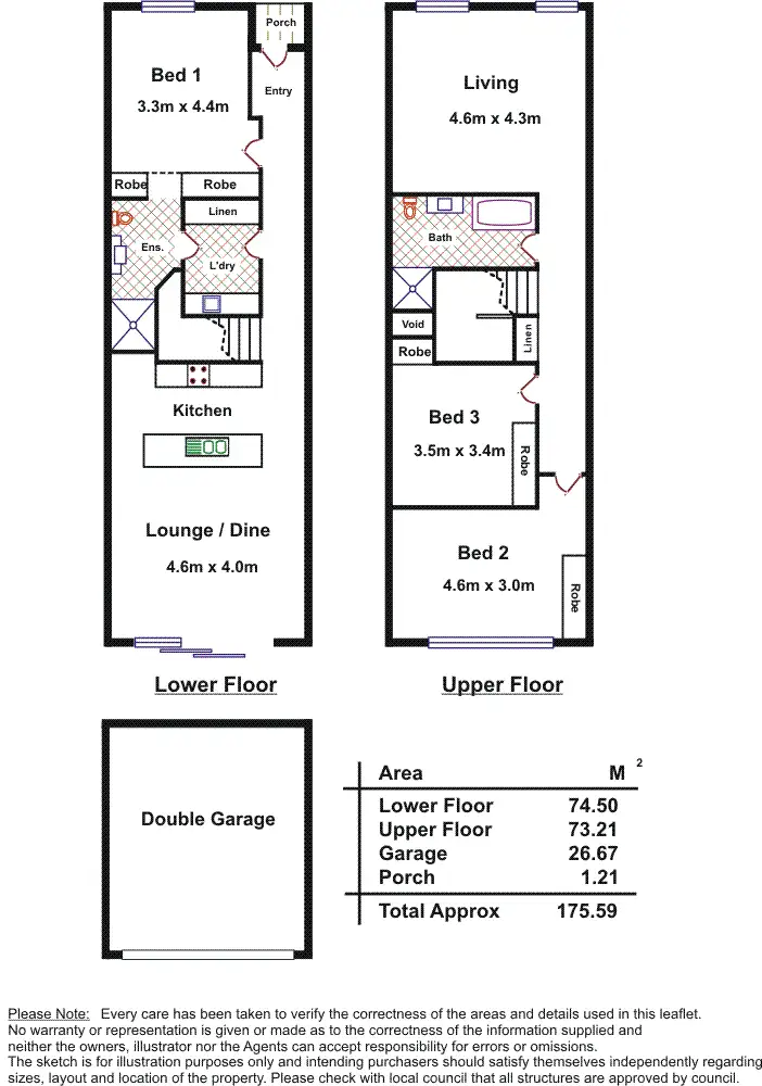 Floorplan of Homely townhouse listing, 31 St Clair Avenue, Woodville SA 5011
