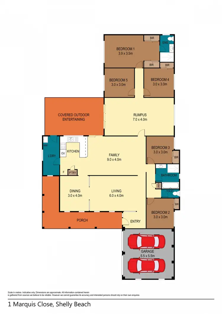 Floorplan of Homely house listing, 1 Marquis Close, Shelly Beach NSW 2261
