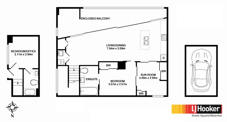 Floorplan of Homely apartment listing, 503/169 Phillip Street, Waterloo NSW 2017
