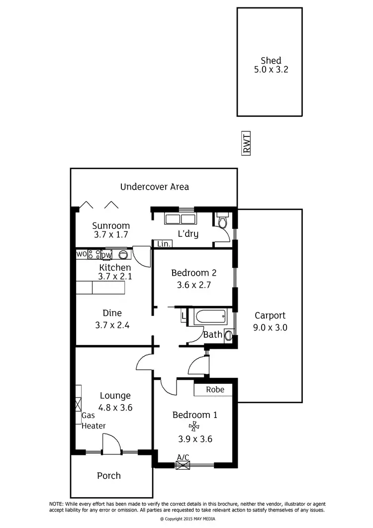 Floorplan of Homely house listing, 36 Barham Street, Allenby Gardens SA 5009