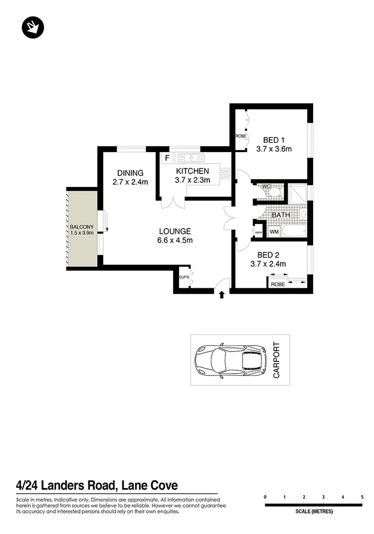 Floorplan of Homely apartment listing, 4/24-28 Landers Road, Lane Cove NSW 2066