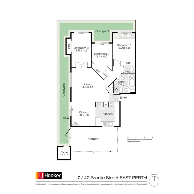 Floorplan of Homely apartment listing, 7/42 Bronte Street, East Perth WA 6004