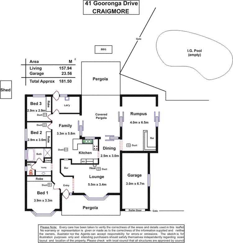 Floorplan of Homely house listing, 41 Gooronga Drive, Craigmore SA 5114