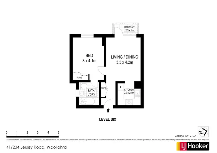 Floorplan of Homely apartment listing, 41/204 Jersey Rd, Woollahra NSW 2025