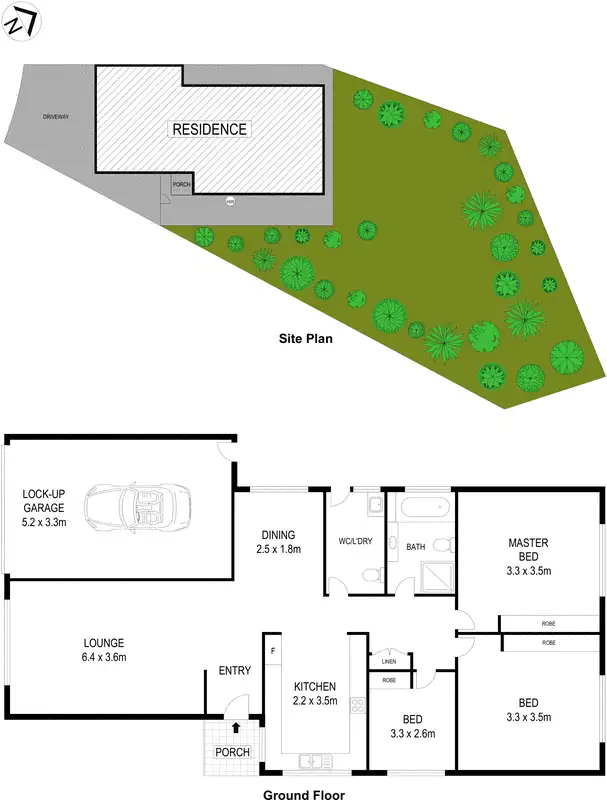 Floorplan of Homely semi-detached listing, 29 Icarus Place, Quakers Hill NSW 2763