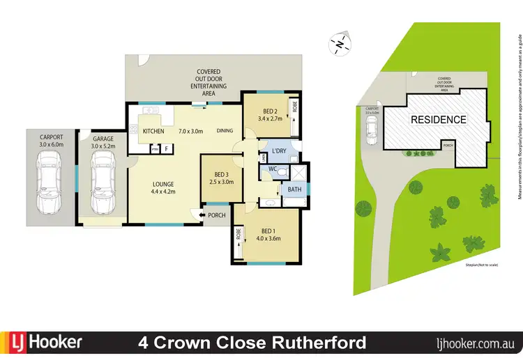 Floorplan of Homely house listing, 4 Crown Close, Rutherford NSW 2320