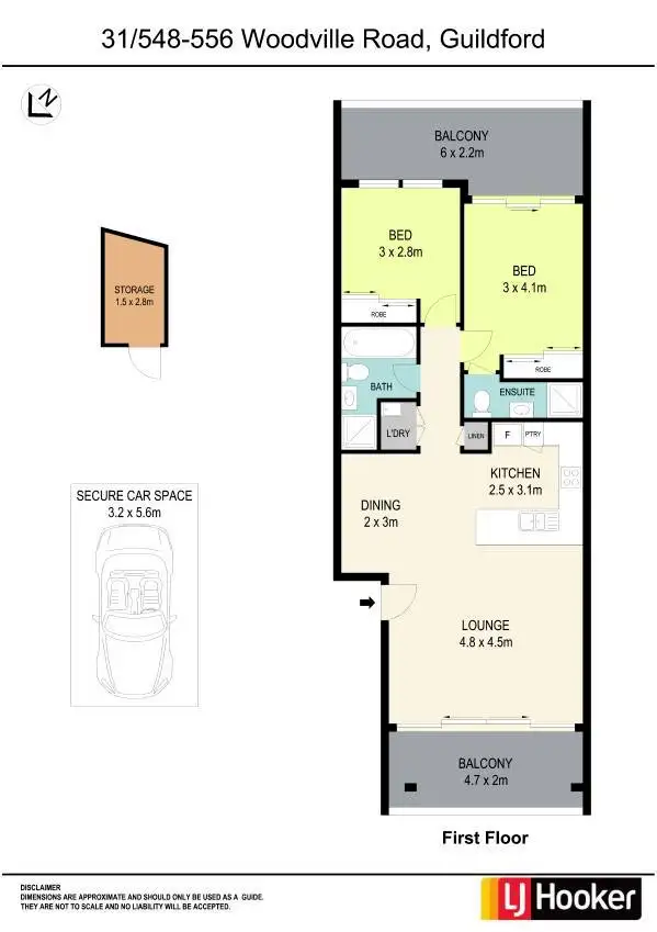 Floorplan of Homely apartment listing, 31/548-556 Woodville Road, Guildford NSW 2161