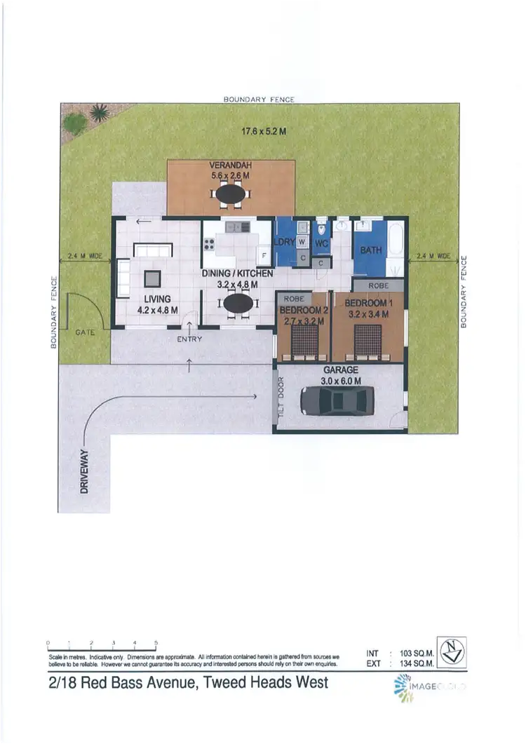 Floorplan of Homely semi-detached listing, 2/18 Red Bass Avenue, Tweed Heads West NSW 2485