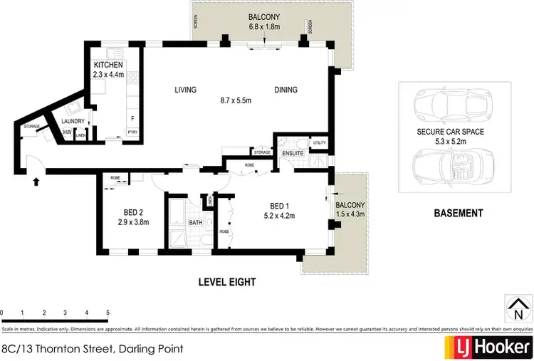 Floorplan of Homely apartment listing, 8c/13 Thornton Street, Darling Point NSW 2027