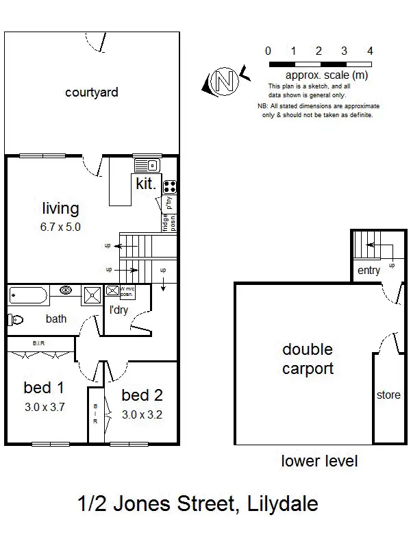 Floorplan of Homely townhouse listing, 1/2 Jones Street, Lilydale VIC 3140
