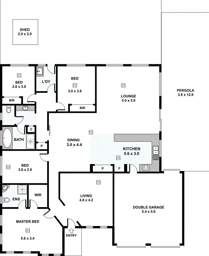 Floorplan of Homely house listing, 93 Lord Howe Cres, Mawson Lakes SA 5095