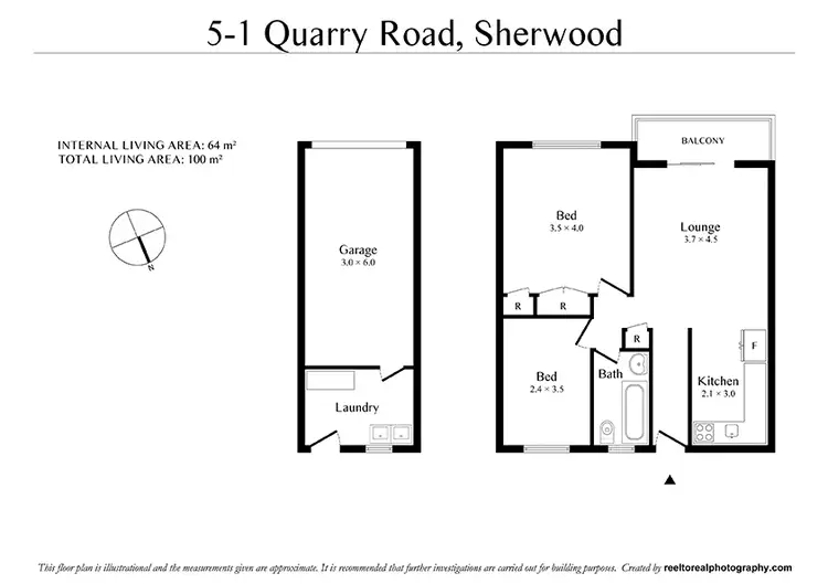 Floorplan of Homely unit listing, 5/1 Quarry Road, Sherwood QLD 4075