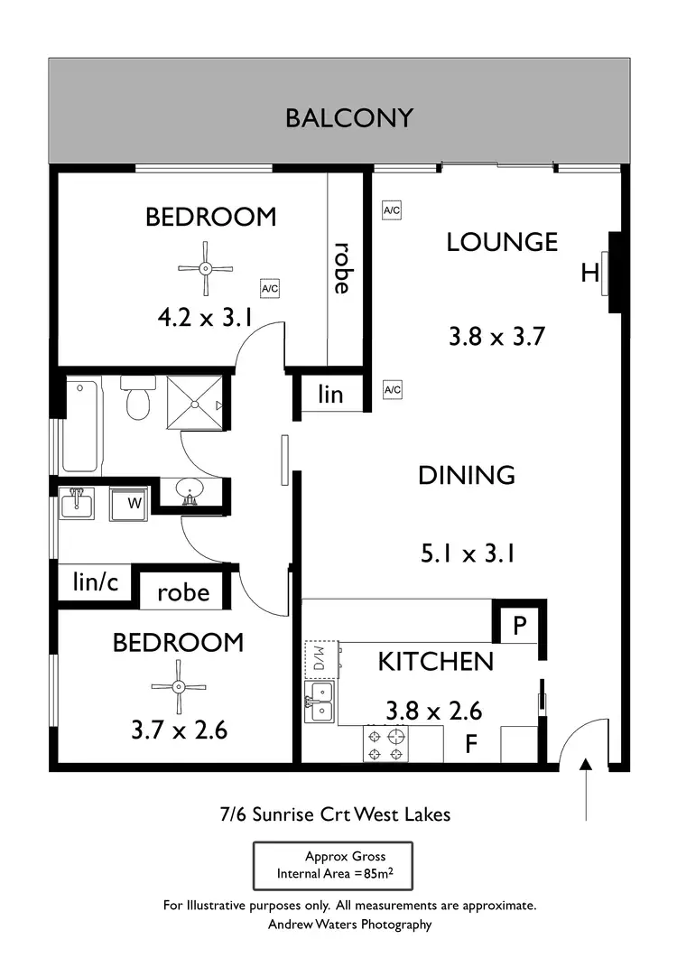 Floorplan of Homely unit listing, 7/6 Sunrise Court, West Lakes SA 5021