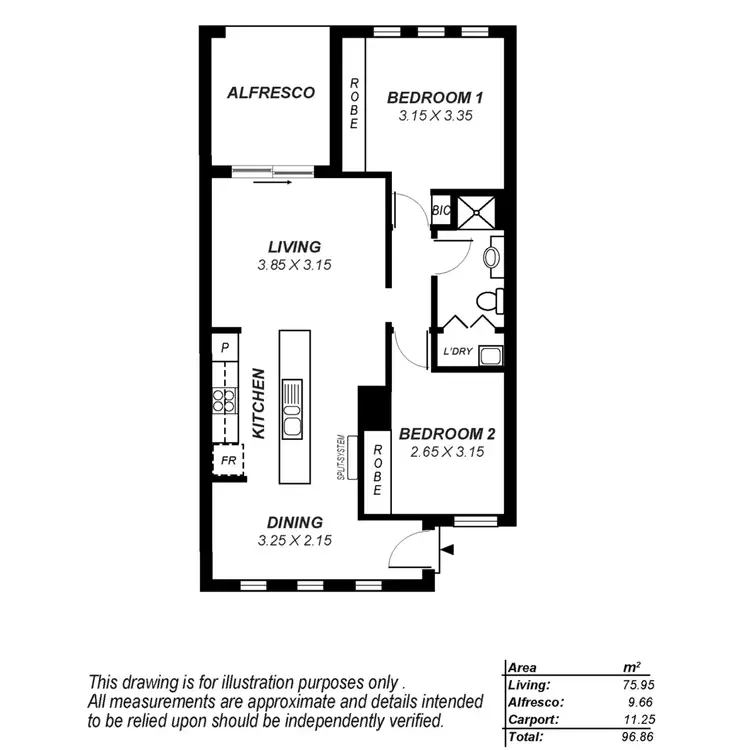Floorplan of Homely unit listing, 2/9 Kerry Street, Athol Park SA 5012