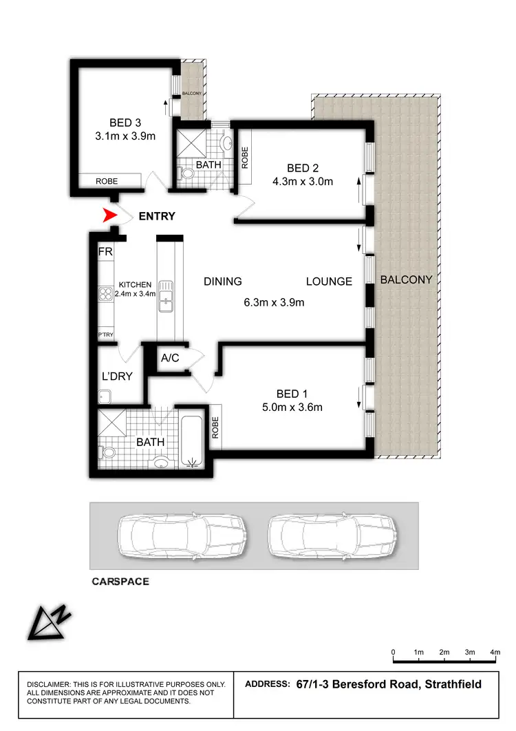 Floorplan of Homely apartment listing, 67/1-3 Beresford Road, Strathfield NSW 2135