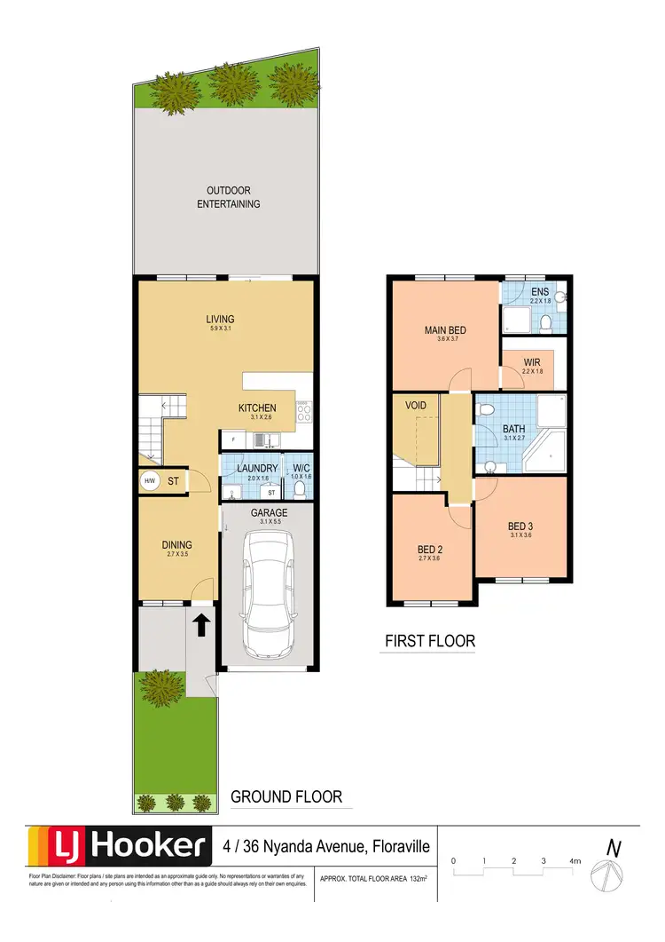 Floorplan of Homely townhouse listing, 3/36 Nyanda Avenue, Floraville NSW 2280