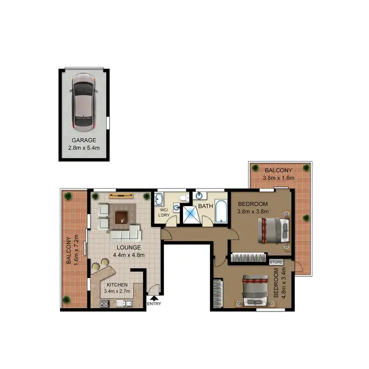 Floorplan of Homely unit listing, 7/1 Albemarle Street, Narrabeen NSW 2101