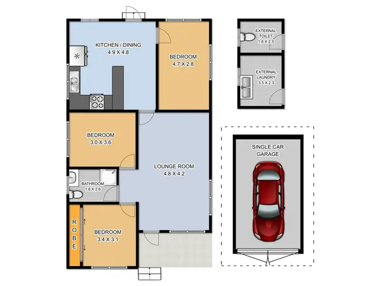 Floorplan of Homely house listing, 142 Oxford Street, Cambridge Park NSW 2747