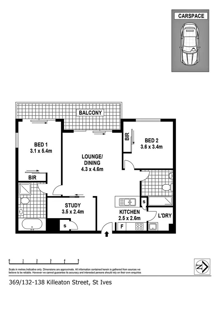 Floorplan of Homely apartment listing, 369/132-138 Killeaton Street, St Ives NSW 2075