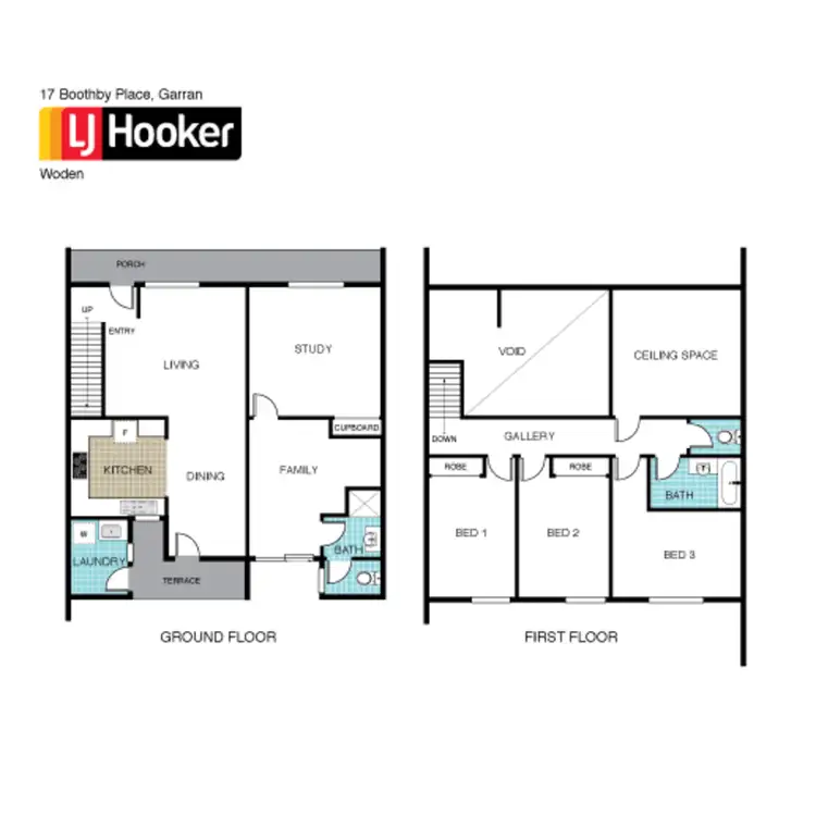 Floorplan of Homely townhouse listing, 17 Boothby Place, Garran ACT 2605