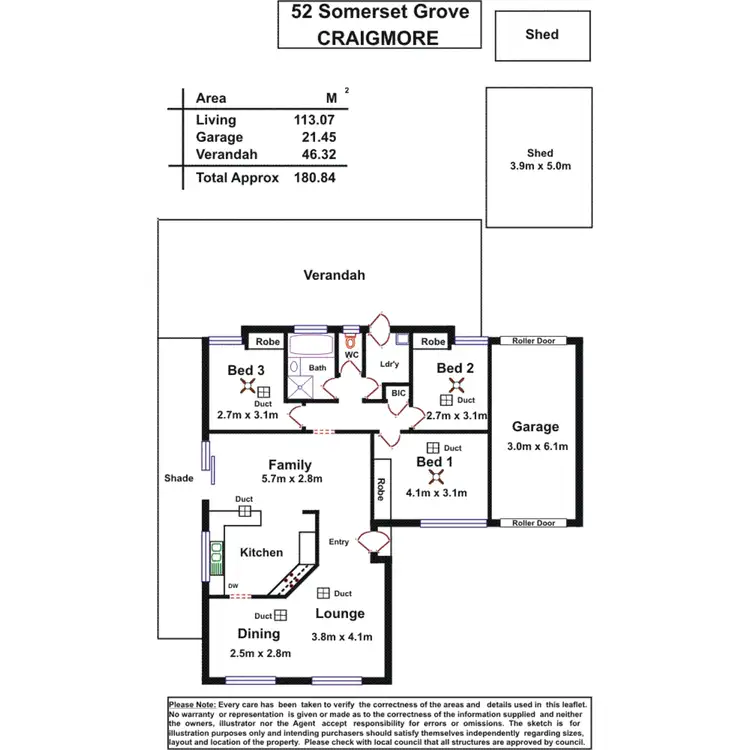 Floorplan of Homely house listing, 52 Somerset Grove, Craigmore SA 5114