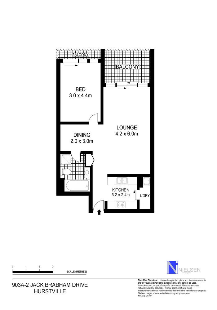 Floorplan of Homely apartment listing, A903/1 Jack Brabham Drive, Hurstville NSW 2220