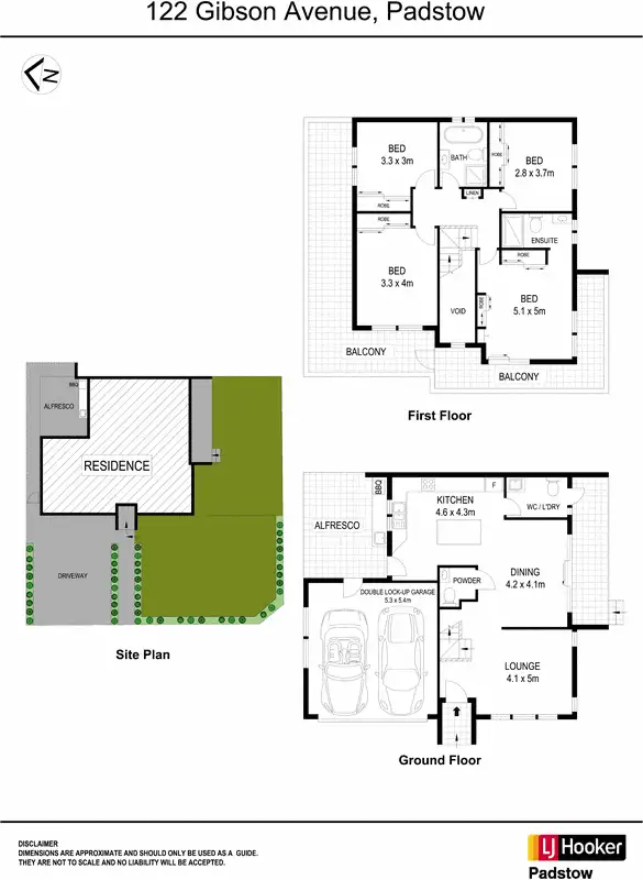 Floorplan of Homely semi-detached listing, 122 Gibson Avenue, Padstow NSW 2211