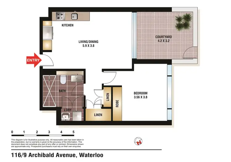 Floorplan of Homely apartment listing, 116/9 Archibald Avenue, Waterloo NSW 2017