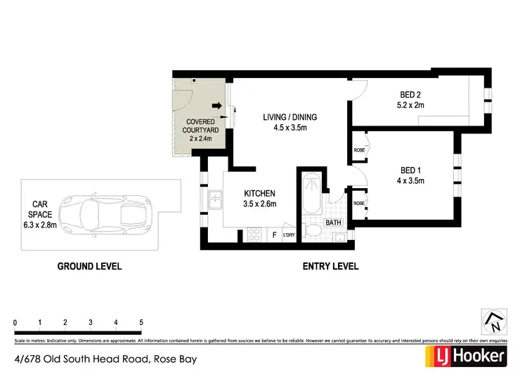 Floorplan of Homely apartment listing, 4/678 Old South Head Road, Rose Bay NSW 2029