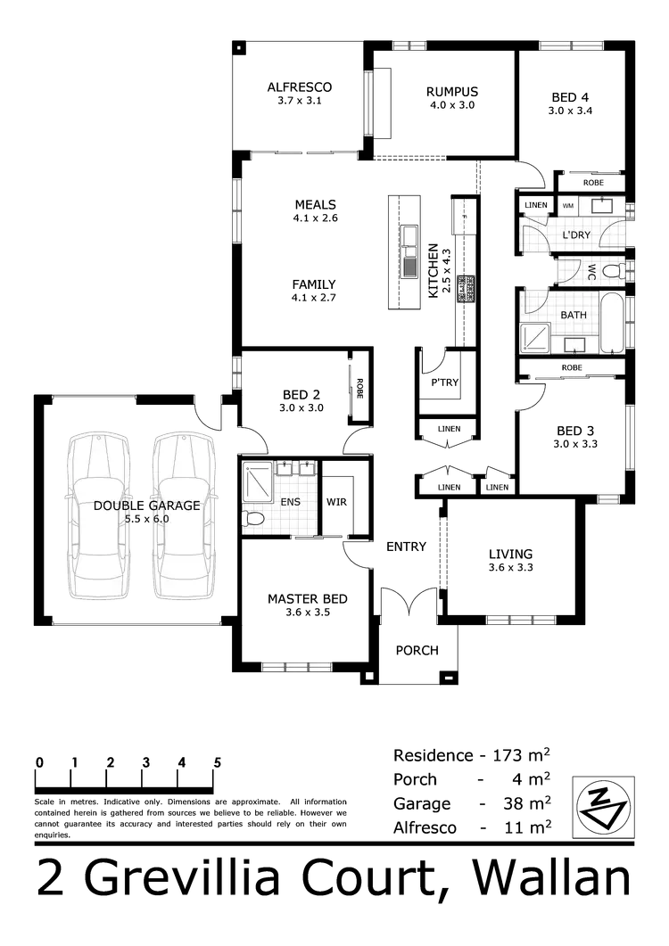 Floorplan of Homely house listing, 2 Grevillea Court, Wallan VIC 3756