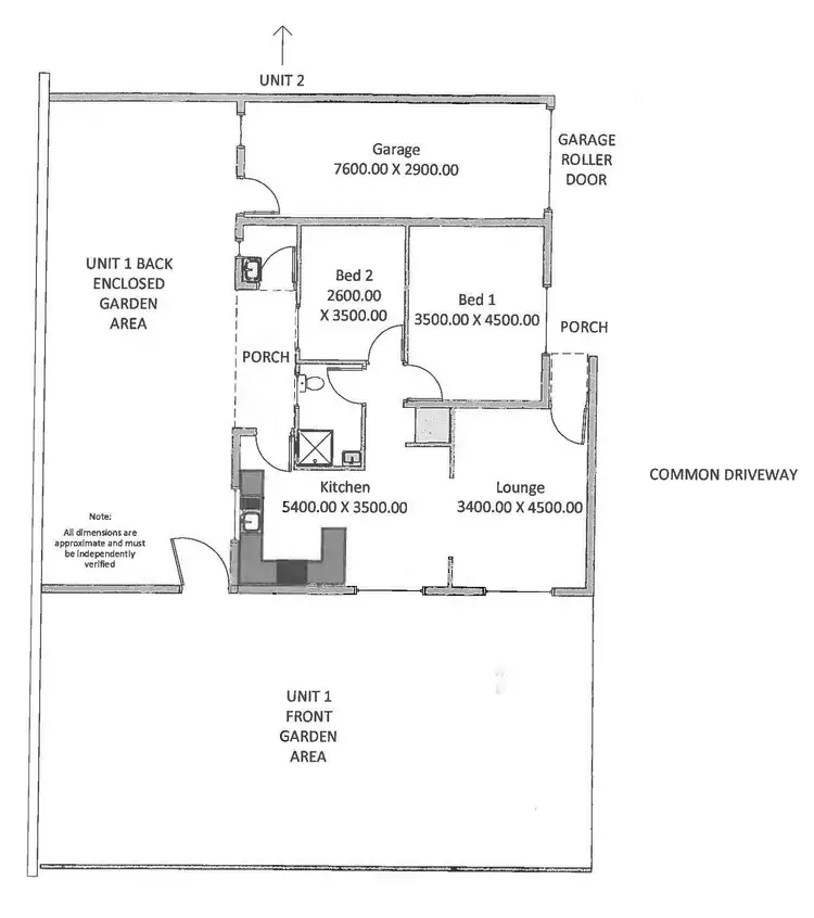 Floorplan of Homely unit listing, 1/215 Tapleys Hill Road, Seaton SA 5023