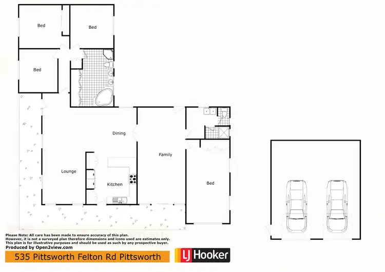 Floorplan of Homely rural property listing, 535 Pittsworth-Felton Road, Pittsworth QLD 4356